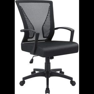 Office Chair Mid Back Swivel Lumbar Support Desk Chair, Computer Ergonomic